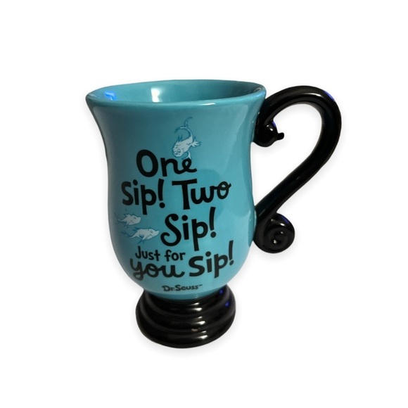 Hallmark Dr. Seuss Mug One Sip Two Sip Just‎ For You Sip Coffee Footed Cup - Picture 1 of 5